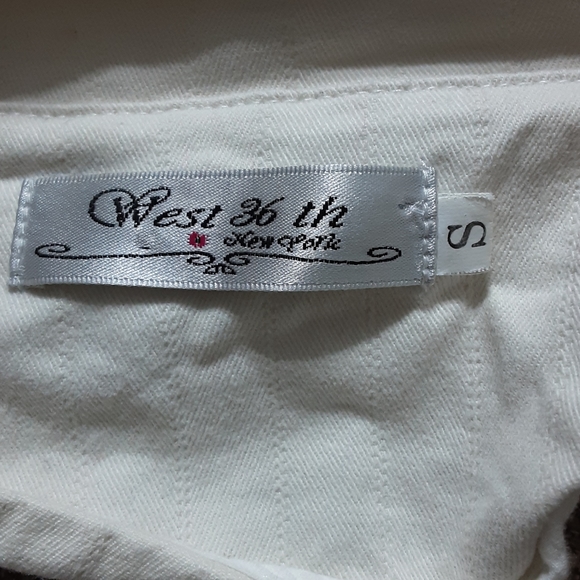 West 36th Western Frayed Edges Zipped Up Embroidered Denim Jacket Small - Picture 8 of 8